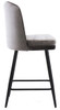 Knightsbridge Velvet Charcoal Kitchen Bar Stool