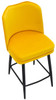 Knightsbridge Velvet Mustard Kitchen Bar Stool