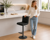 Allegro Bar Stool Black with Black Frame