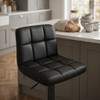 Allegro Bar Stool Black with Black Frame