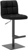 Deluxe Allegro Bar Stool Black with Black Frame