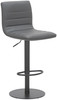 Deluxe Aldo Matt Black Bar Stool Charcoal Grey