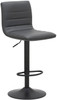 Deluxe Aldo Bar Stool Charcoal Grey with Black Frame