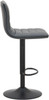 Deluxe Aldo Bar Stool Charcoal Grey with Black Frame