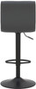 Deluxe Aldo Bar Stool Charcoal Grey with Black Frame