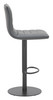 Deluxe Aldo Bar Stool Charcoal Grey with Black Frame