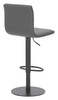 Deluxe Aldo Bar Stool Charcoal Grey with Black Frame