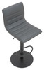 Deluxe Aldo Bar Stool Charcoal Grey with Black Frame