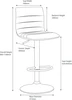 Aldo Bar Stool Black with Black Frame