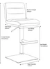 Luscious Bar Stool Black with Black Frame