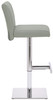 Deluxe Snella Real Leather Bar Stool Grey