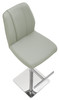 Deluxe Ravenna Real Leather Bar Stool Grey