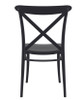 Cross Side Chair Black