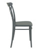 Cross Side Chair Dark Grey