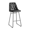 Harland Bar Stool Leather Vintage Black