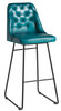 Harland Bar Stool Leather Vintage Blue