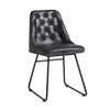 Harland Side Chair Leather Vintage Black