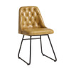 Harland Side Chair Leather Vintage Gold