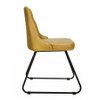 Harland Side Chair Leather Vintage Gold