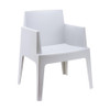 Box Arm Chair Silver Grey
