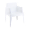 Box Arm Chair White