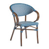 Panda Arm Chair Blue And White Weave