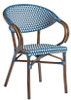 Panda Arm Chair Blue And White Weave