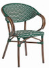 Panda Arm Chair Green And White Weave