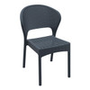 Daytona Rattan Side Chair Dark Grey