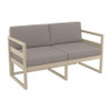 Mykonos Lounge Set Taupe With Light Brown Cushions