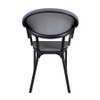 Selva Armchair Black Frame Silver Seat And Back