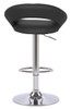 Sorrento Real Leather Bar Stool Black