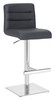 Deluxe Luscious Real Leather Bar Stool Charcoal Grey