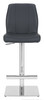 Deluxe Ravenna Real Leather Bar Stool Charcoal Grey
