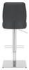 Deluxe Ravenna Real Leather Bar Stool Charcoal Grey