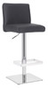 Deluxe Snella Real Leather Bar Stool Charcoal Grey