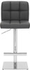 Deluxe Allegro Real Leather Bar Stool Charcoal Grey