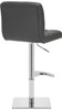 Deluxe Allegro Real Leather Bar Stool Charcoal Grey