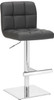 Allegro Signature Real Leather Bar Stool Charcoal Grey