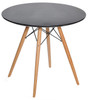 Iconic Round Wooden Table Black