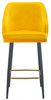 Mayfair Velvet Mustard Bar Stool with Gold Footrest