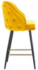 Mayfair Velvet Mustard Bar Stool with Gold Footrest