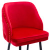 Mayfair Velvet Red Bar Stool with Gold Footrest