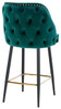 Mayfair Velvet Sage Green Bar Stool with Gold Footrest