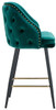 Mayfair Velvet Sage Green Bar Stool with Gold Footrest