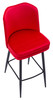 Knightsbridge Velvet Red Bistro Bar Stool