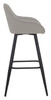 Velluto Tall Velvet Bistro Bar Stool Grey