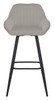 Velluto Tall Velvet Bistro Bar Stool Grey