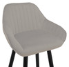 Velluto Tall Velvet Bistro Bar Stool Grey