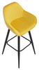 Velluto Tall Velvet Bistro Bar Stool Mustard